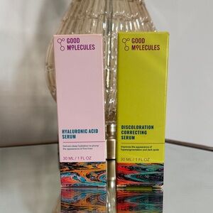 NEW Good Molecules Skincare Bundle Hyaluronic Acid Serum & Discoloration Correct